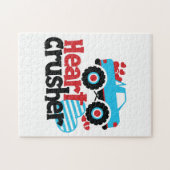 Blue Monster Truck Heart Crusher Valentijn Legpuzzel (Horizontaal)