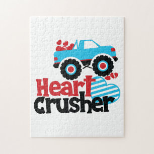 Blue Monster Truck Heart Crusher Valentijn Legpuzzel