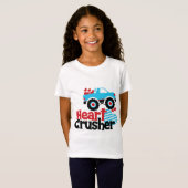 Blue Monster Truck Heart Crusher Valentijn T-shirt (Voorkant volledig)