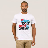 Blue Monster Truck Heart Crusher Valentijn T-shirt (Voorkant volledig)