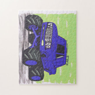 Blue Monster Truck Legpuzzel
