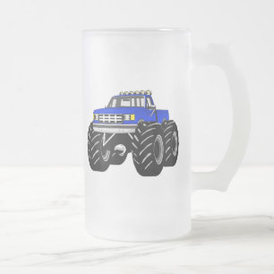 BLUE MONSTER TRUCK MATGLAS BIERPUL