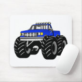 BLUE MONSTER TRUCK MUISMAT (Met muis)