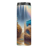 Blue Monster Truck Offroad Drive Thermosbeker (Achterkant)