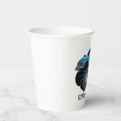 Blue Monster Truck Personalized Birthday Papieren Bekers (Rechts)