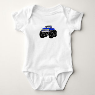 Blue Monster Truck Romper