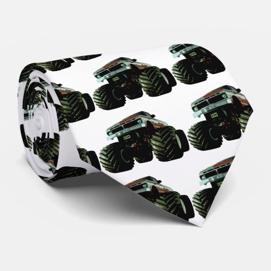 Blue Monster Truck Stropdas (Opgerold)