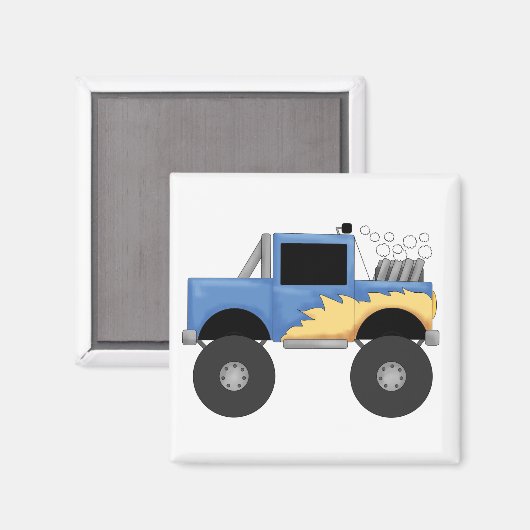 Blue Monster Truck Tshirts en Gifts Magneet (Voorkant / Achterkant)