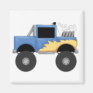 Blue Monster Truck Tshirts en Gifts Magneet