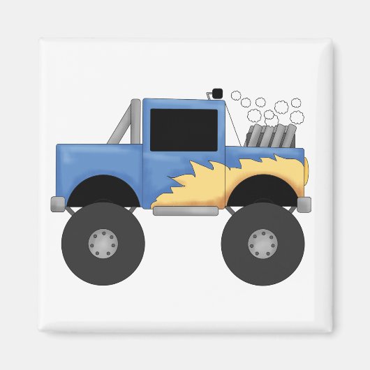 Blue Monster Truck Tshirts en Gifts Magneet (Voorkant)