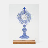 blue monstrance design catholic home decor (Voorkant)