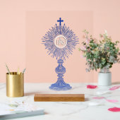 blue monstrance design catholic home decor (Huwelijk)