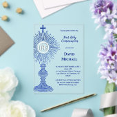 blue monstrance design | First Holy Communion Acryl Uitnodigingen (Insitu (Huwelijk))