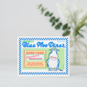BLUE MOO DINER, Boynton Briefkaart (Staand voorkant)