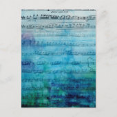 Blue Mood Music Briefkaart (Voorkant)