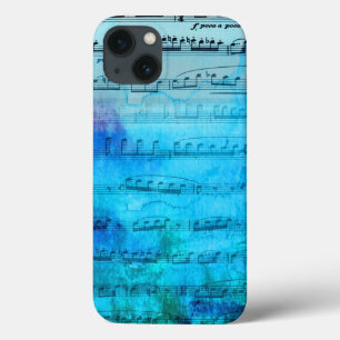 Blue Mood Music Waterverf Phone case