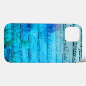 Blue Mood Music Waterverf Phone case (Achterkant (horizontaal))