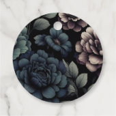 Blue Moody Floral Bedankjes Labels (Achterkant)