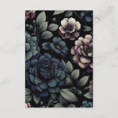 Blue Moody Floral Informatiekaartje (Achterkant)