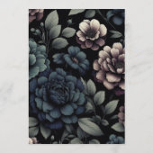 Blue Moody Floral Menu (Achterkant)