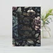 Blue Moody Floral Menu (Staand voorkant)