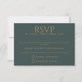 Blue Moody Floral RSVP Kaartje (Voorkant)