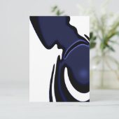 Blue Moon: Abstract Blauw, Wit & Zwart (Staand voorkant)