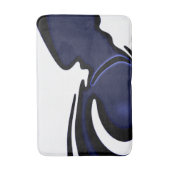 Blue Moon: Abstract blauw, wit & zwart Badmat (Voorkant Verticaal)