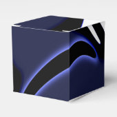 Blue Moon: Abstract blauw, wit & zwart Bedankdoosjes (Voorkant Zijde)