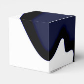 Blue Moon: Abstract blauw, wit & zwart Bedankdoosjes (Achterkant)