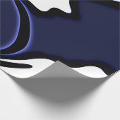 Blue Moon: Abstract blauw, wit & zwart Cadeaupapier (Hoek)