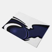 Blue Moon: Abstract blauw, wit & zwart Deurmat (Schuin)