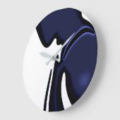 Blue Moon: Abstract blauw, wit & zwart Grote Klok (Hoek)