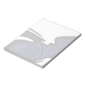 Blue Moon: Abstract blauw, wit & zwart Notitieblok (Linkerzijde)