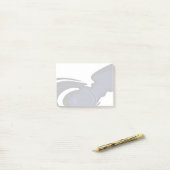 Blue Moon: Abstract blauw, wit & zwart Post-it® Notes (Op bureau)