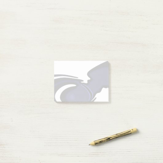 Blue Moon: Abstract blauw, wit & zwart Post-it® Notes (Op bureau)