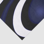 Blue Moon: Abstract blauw, wit & zwart Tissuepapier (Detail)