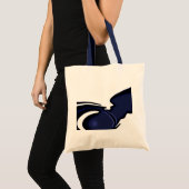 Blue Moon: Abstract blauw, wit & zwart Tote Bag (Voorkant (product))