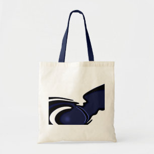 Blue Moon: Abstract blauw, wit & zwart Tote Bag