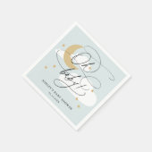 Blue Moon and Stars Script Oh Baby shower Napkins Servet (Hoek)