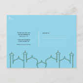 Blue Moon Arabian Nights Glam Gold Bewaar de datum Aankondigingskaart (Achterkant)