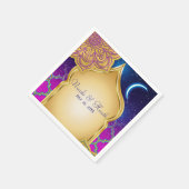 Blue Moon Arabian Nights Glam Gold Paarse bruiloft Servet (Hoek)