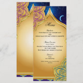 Blue Moon Arabian Nights Glam Goud Paars Menu (Voorkant / Achterkant)