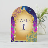Blue Moon Arabian Nights Glam Goud Tafelnummer (Staand voorkant)