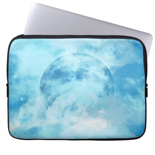 BLUE MOON ARTISTIC NGHT SKY LAPTOP SLEEVE (Voorkant)