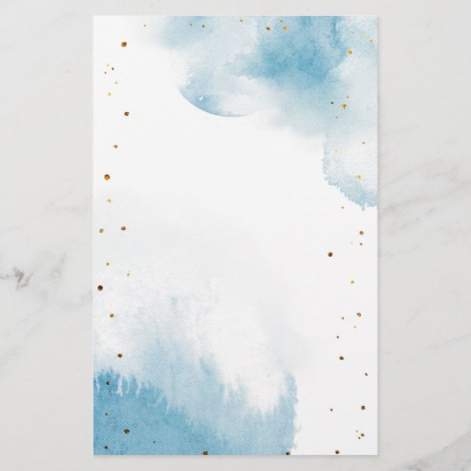 Blue Moon Baby shower Bingo Game (Achterkant)