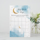 Blue Moon Baby shower Bingo Game (Staand voorkant)