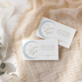 Blue Moon Baby shower Luier Raffle Ticket Informatiekaartje