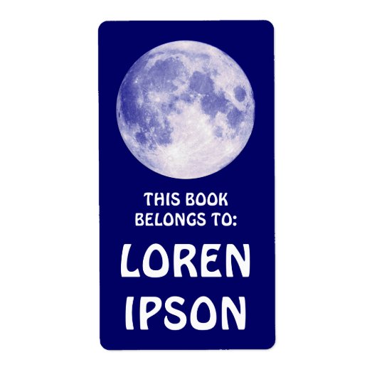 Blue Moon - Book Bord Etiket (Voorkant)