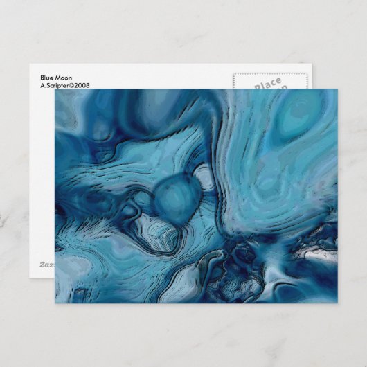 Blue Moon Briefkaart (Voorkant / Achterkant)